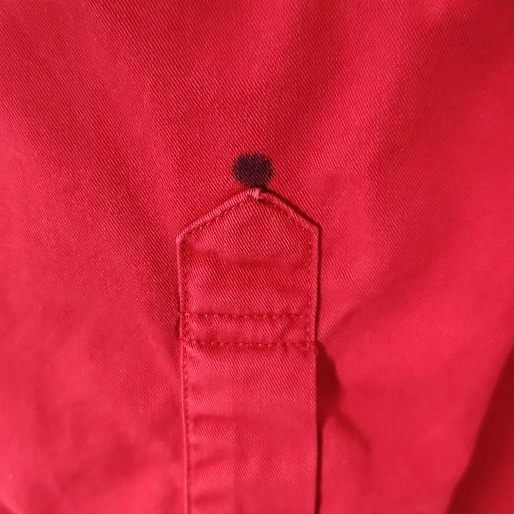 Vintage Men's Tommy Hilfiger red cotton button down shirt 100% cotton small